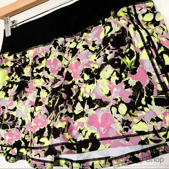 lululemon athletica | Pace Rival Mid-Rise Skirt Inflected Highlight Yellow Multi - Picture 2 of 8